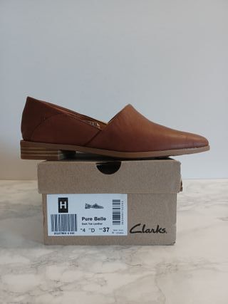 Mocasines Clarks Pure Belle Talla 37 Marrones