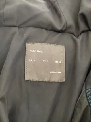 Cazadora Parca Hombre Azul y Negra