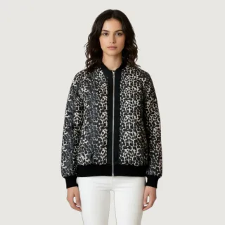 Chaqueta bomber animal print M NUEVA etiqueta
