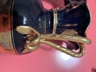 Vaso decorativo nero e oro