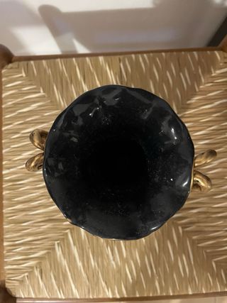 Vaso decorativo nero e oro