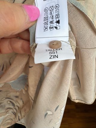 Blusa Zara Beige Multicolor