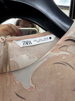 Blusa Zara Beige Multicolor