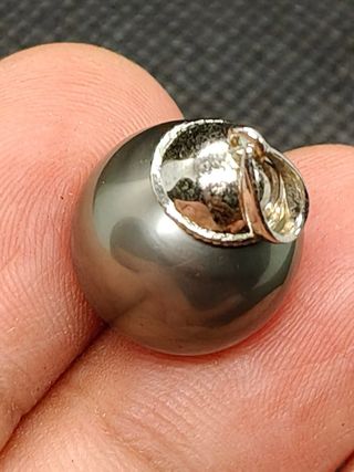 Colgante Perla Negra South Sea 13.9mm Oro Blanco