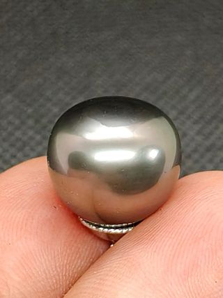 Colgante Perla Negra South Sea 13.9mm Oro Blanco