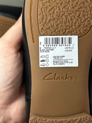 Bailarinas Clarks Negras Talla 39