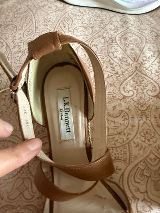 Sandali con zeppa LK Bennett marroni