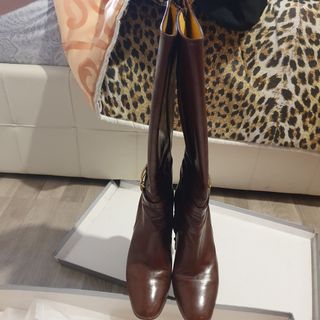 Stivali donna marroni con fibbia