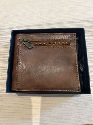 Portafogli Massimo Dutti in pelle marrone