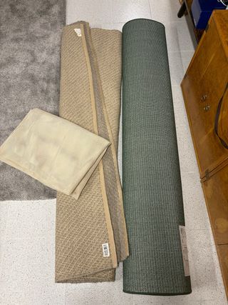 Tappeti grigi e verdi