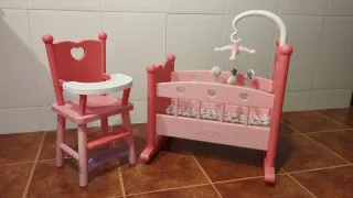 Trona y Cuna de Juguete para Bebé grande
