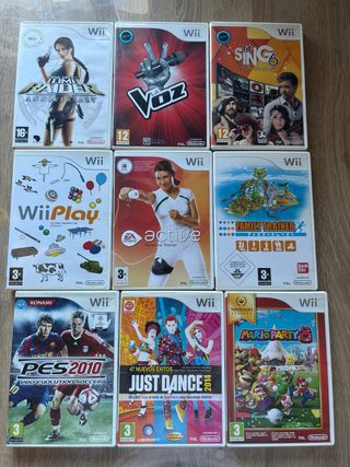 Lote 9 Giochi Wii: PES, Just Dance, Mario Party...