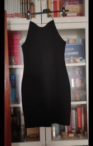 Vestido negro tirantes cristal 38/M