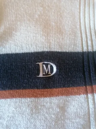 Jersey hombre cuello cremallera rayas