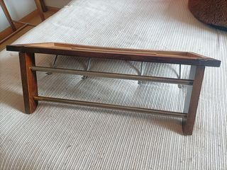 Perchero Vintage Madera y Metal con Espejo