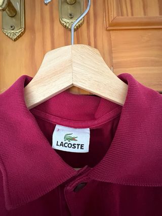 Polo Lacoste granate Talla 3 (M)