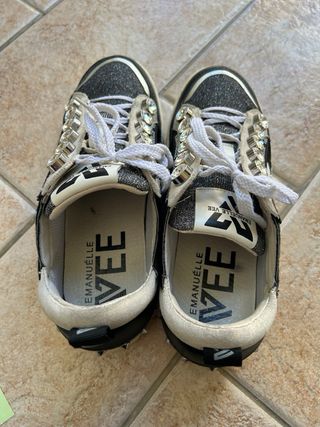 Scarpe Emanuelle Vee Glitter Nere Grigie