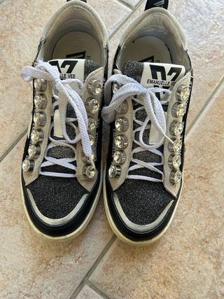 Scarpe Emanuelle Vee Glitter Nere Grigie