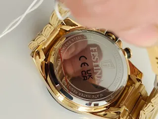 Reloj Festina Cronógrafo Dorado Esfera Verde