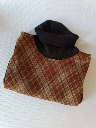 Vestido Burberry cuadros lana (talla pequeño)