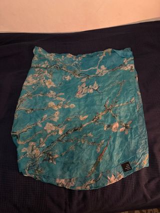 Fular Van Gogh Museum Azul Blanco de seda