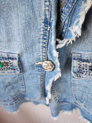 Cazadora vaquera Calambola pedrería Talla M