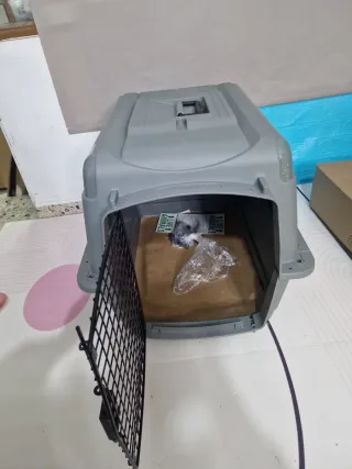 Transportín para mascotas gris