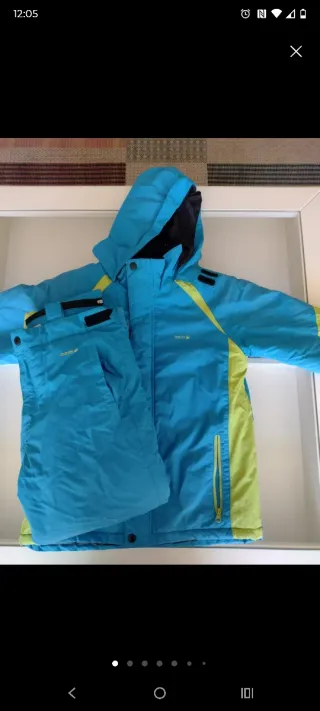 Conjunto esquí chaqueta y pantalón azul 9-12 años