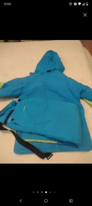 Conjunto esquí chaqueta y pantalón azul 9-12 años