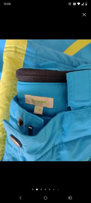 Conjunto esquí chaqueta y pantalón azul 9-12 años