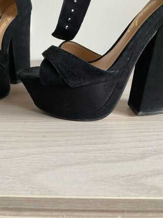 Sandali con tacco nero