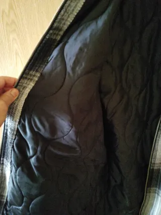 Chaqueta Zara cuadros blanco y negro