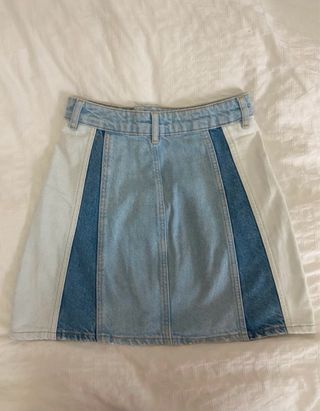 Falda vaquera patchwork Stradivarius Talla 34