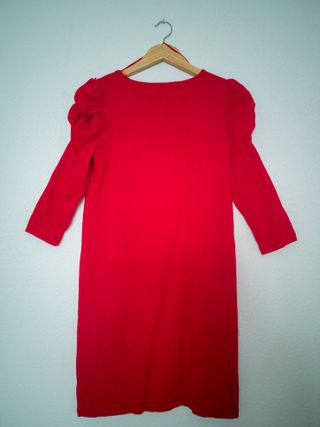 Vestido rojo Stradivarius volantes Talla M