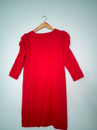 Vestido rojo Stradivarius volantes Talla M