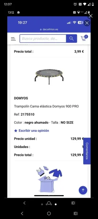 Cama elástica fitness 900 PRO
