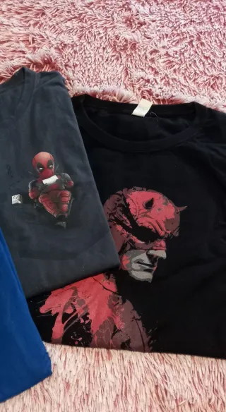 Lote 3 Camisetas Hombre (Negra, Azul, Gris)