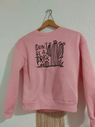 Sudadera rosa cactus Don't be a prick