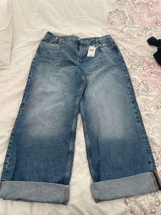 Pantalón vaquero Mango wideleg