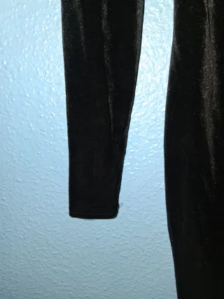 Vestido Mango Terciopelo Negro Talla S