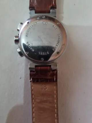 Reloj Louis Vuitton Chrono Plata/Marrón