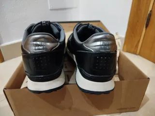 Zapatillas Napapijri Mujer Negras y Plateadas