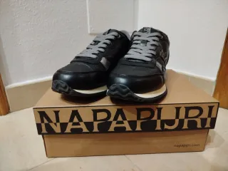 Zapatillas Napapijri Mujer Negras y Plateadas