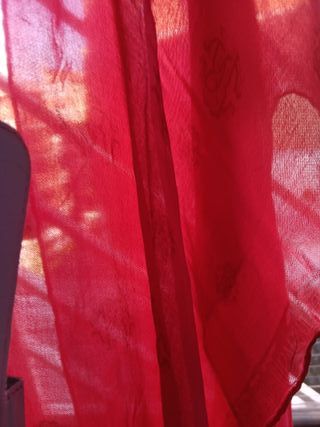 Roberto Cavalli Sciarpa Seta Corallo Vintage