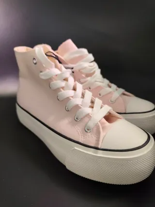 Bambas rosas plataforma