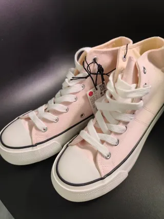 Bambas rosas plataforma