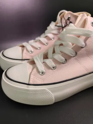 Bambas rosas plataforma