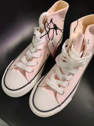 Bambas rosas plataforma