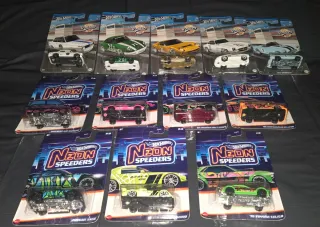 Hot Wheels Neon Speeders Colección Completa