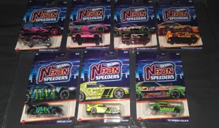 Hot Wheels Neon Speeders Colección Completa